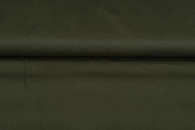Baumwolle Popeline uni army gr&uuml;n