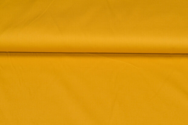 Baumwolle Popeline uni ockergelb