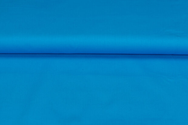Katoen Poplin uni aqua