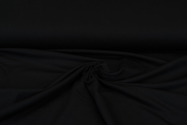 Katoenen Tricot uni zwart