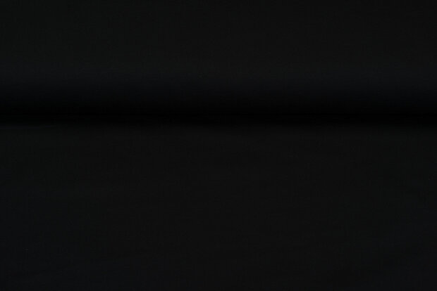 Katoenen Tricot uni zwart