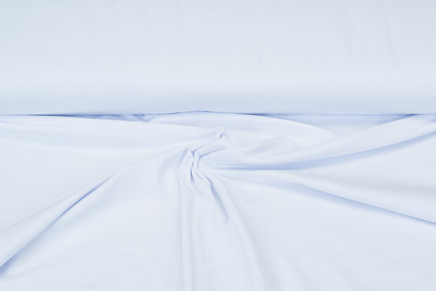 Katoenen Tricot uni wit