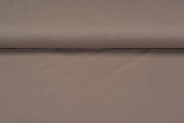 Katoenen Tricot uni taupe