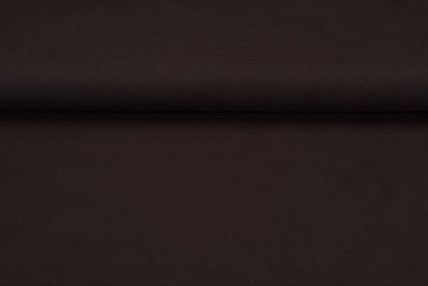 Katoenen Tricot uni donkerbruin