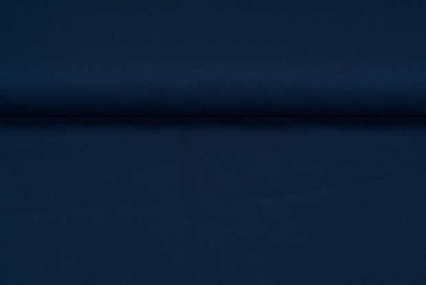 Katoenen Tricot uni marineblauw