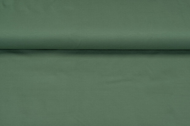 Katoenen Tricot uni donkermint 1