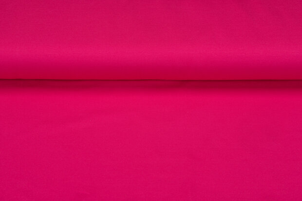 Katoenen Tricot uni donkerroze