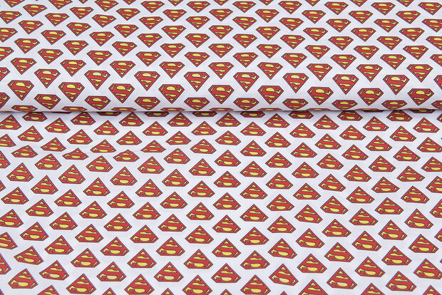 Licentie Katoen Poplin bedrukt Superman
