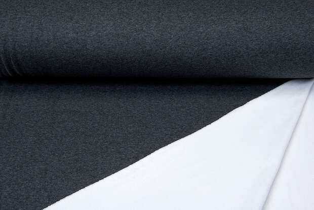 Alpenfleece donkergrijs-wit