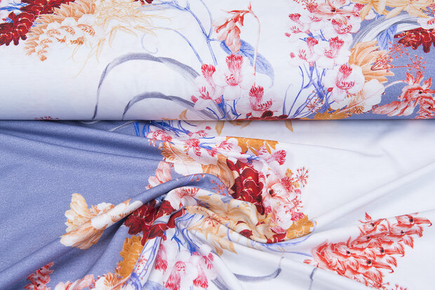 Viskosejersey bedruckt PANEL multicolor flower
