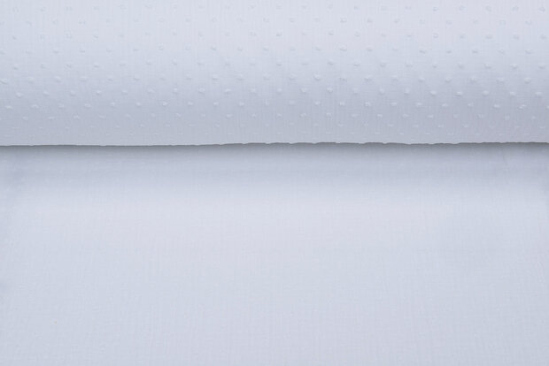 Baumwoll Musselin bedruckt bedrukt Dobby ecru