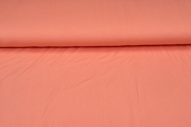 Viscose jersey licht zalmroze