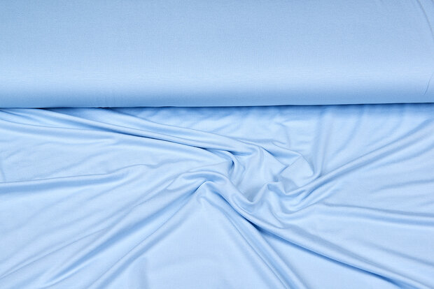 Viscose jersey lichtblauw