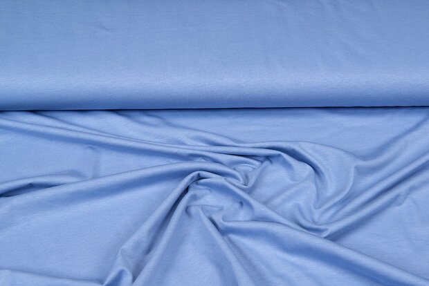 Viscose jersey licht metaalblauw