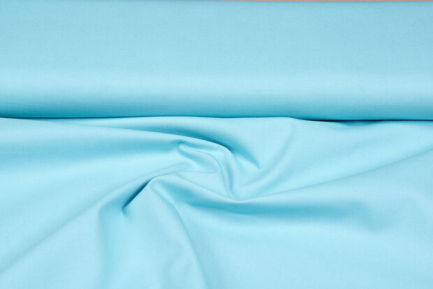 Canvas uni aqua blauw