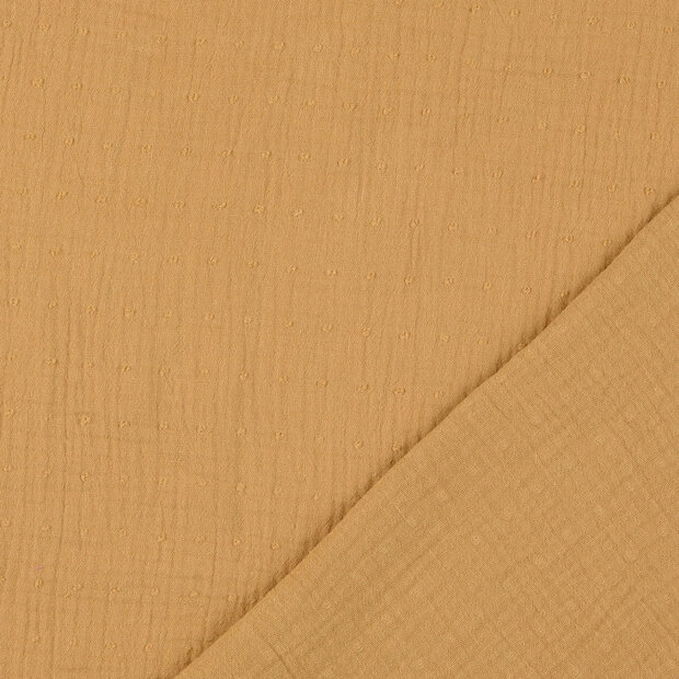 Baumwoll Musselin bedruckt dobby beige