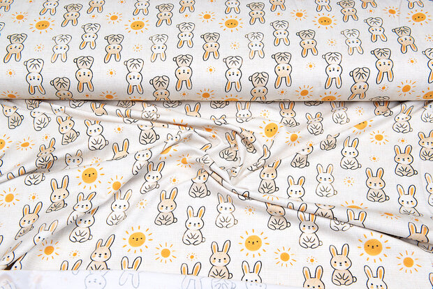 Baumwolljersey digital bedruckt bedrukt sweet rabbit