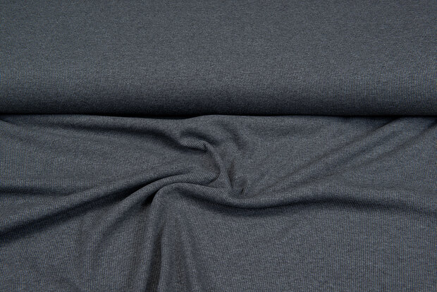 Rib jersey donkergrijs melee