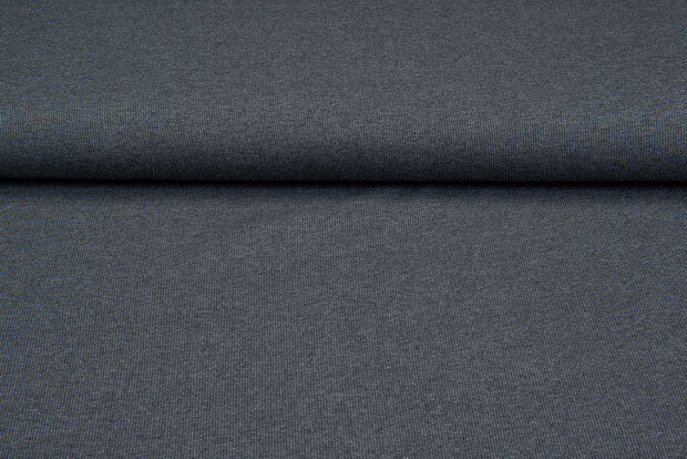 Rib jersey donkergrijs melee