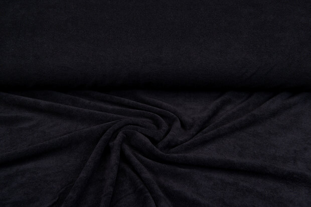 Badstof gebreid zwart