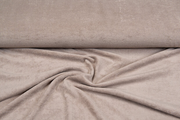 Badstof gebreid zand-taupe