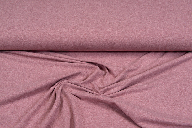 Katoenen Tricot Melange lichtrood