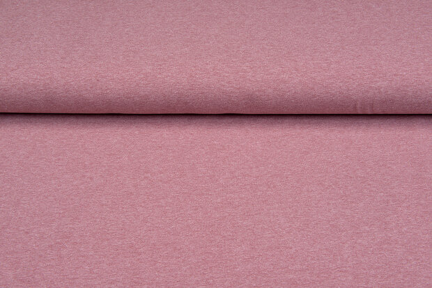 Katoenen Tricot Melange lichtrood
