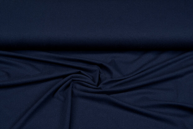 Basic Katoenen Tricot donkerblauw