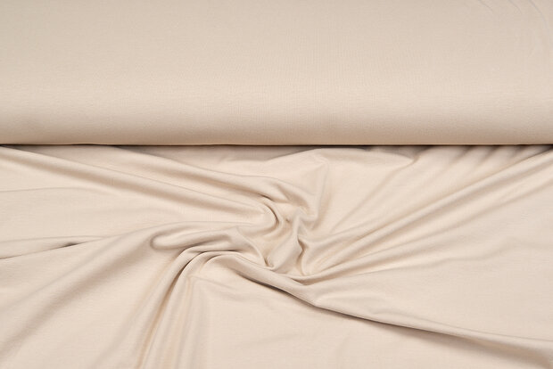 Basic Katoenen Tricot beige