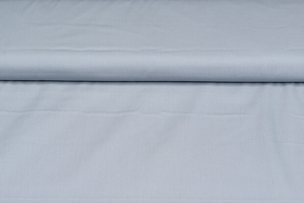 Katoen Poplin uni grijs