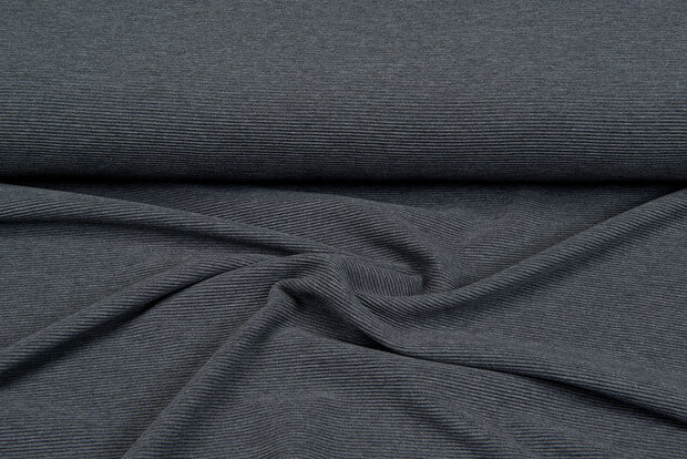 Ottoman Ripp Jersey dunkelgrau