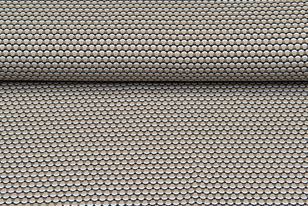 Baumwolljersey strick retro dunkelsand-schwarz