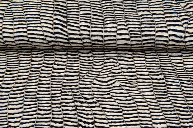 Viskose jersey bedruckt panther-cat stripes schwarz-beige