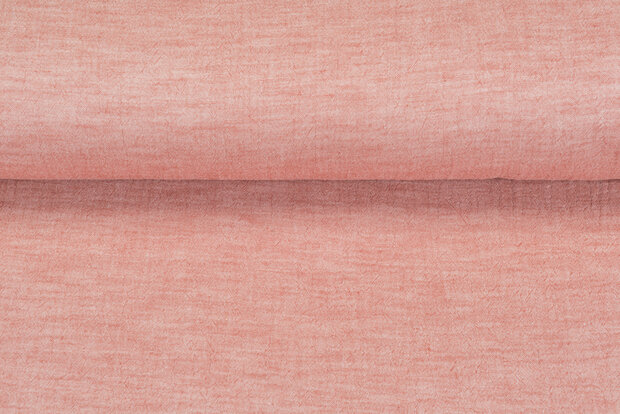 Katoenen Mousseline melange roestrood