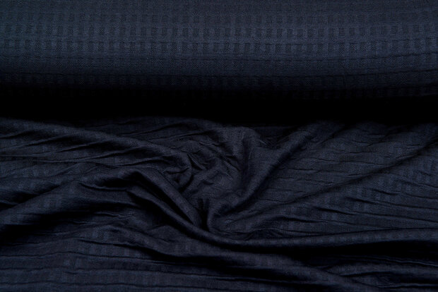 Gebreide Jacquard stof wafel zwart