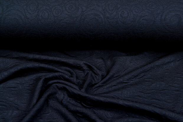 Gebreide Jacquard stof retro twill zwart