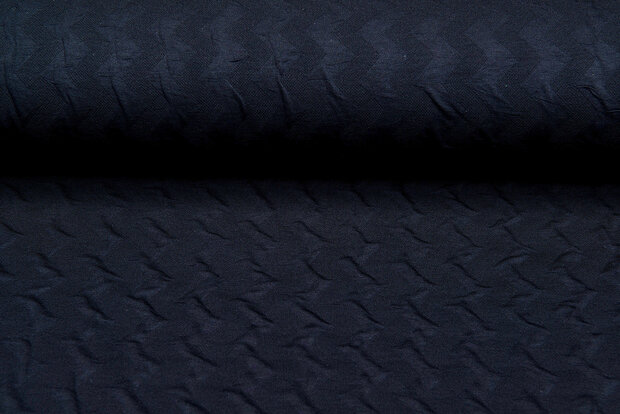 Gebreide Jacquard stof zigzag zwart