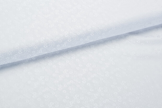 Voeringstof jacquard Little Flower VO36 wit