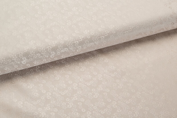 Voeringstof jacquard Little Flower VO30 beige