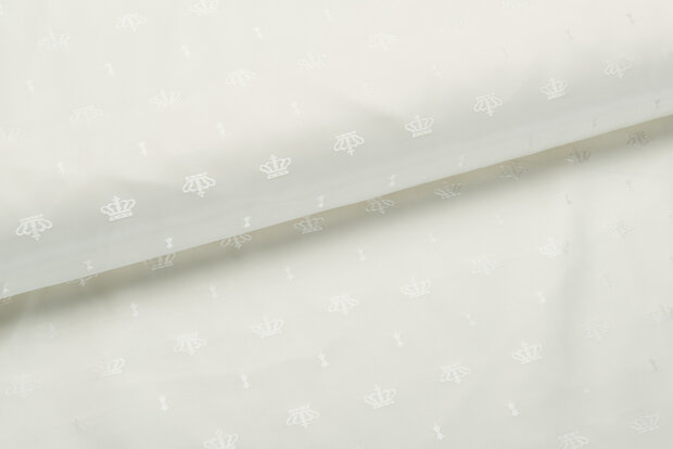 Voeringstof jacquard kronen VO14 beige