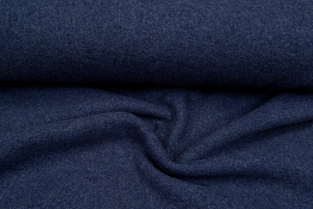 Walkloden blauw melange