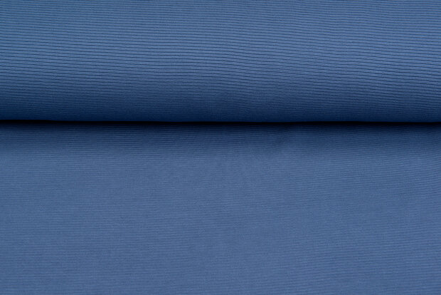 Ottoman Rib jersey metaalblauw