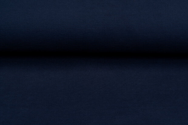 Ottoman Rib jersey donkerblauw