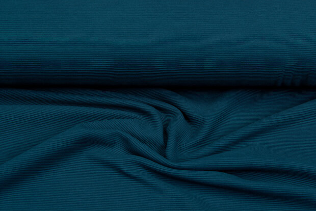Ottoman Rib jersey donkergroen-petrol