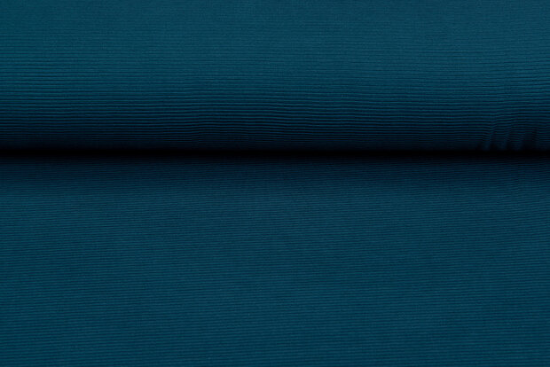 Ottoman Rib jersey donkergroen-petrol