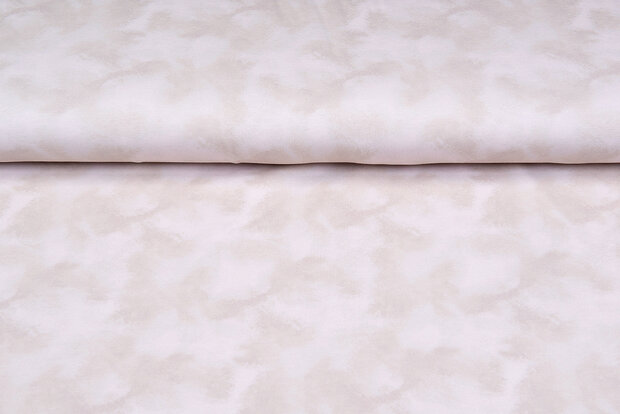 Katoenen Tricot digitaal bedrukt melange zand-beige