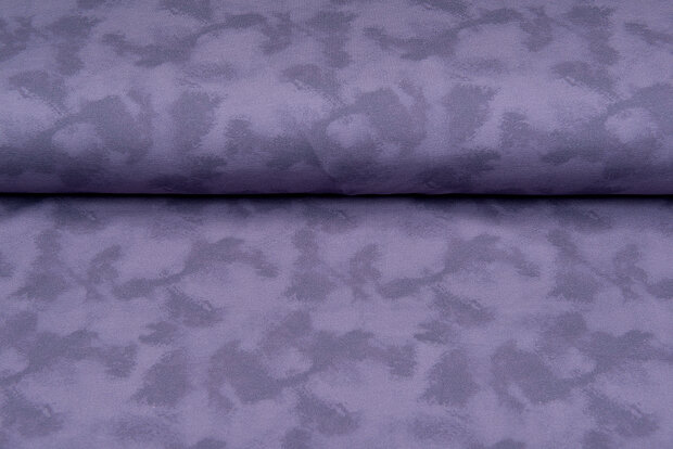 Katoenen Tricot digitaal bedrukt melange paars