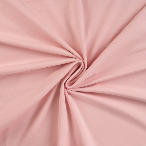 Katoenen tricot licht zalm