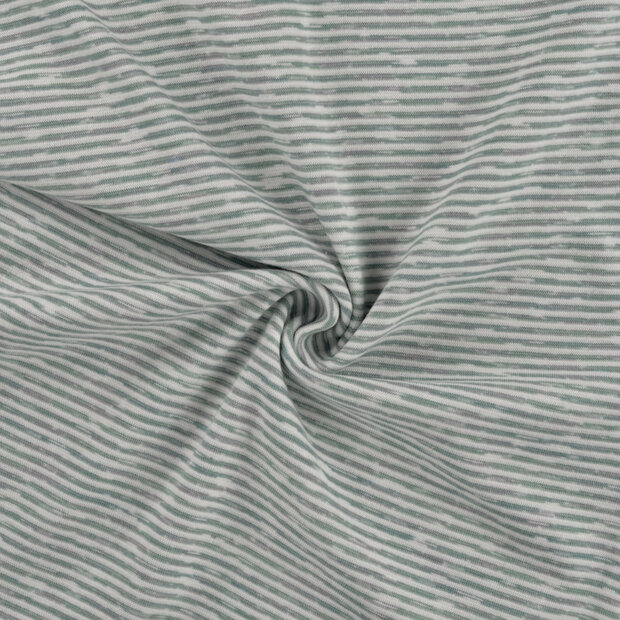 Boordstof stripes melange mint