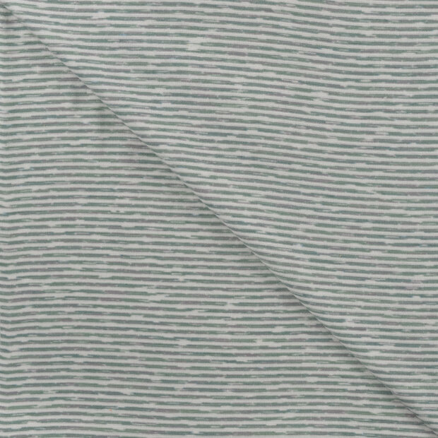 Boordstof stripes melange mint